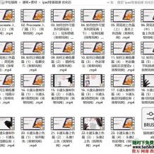 14.6G最新ipad零基础手绘插画视频教程+素材