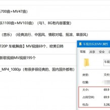 打包69G流行车载音乐1100曲和MV高清视频500个劲爆舞曲
