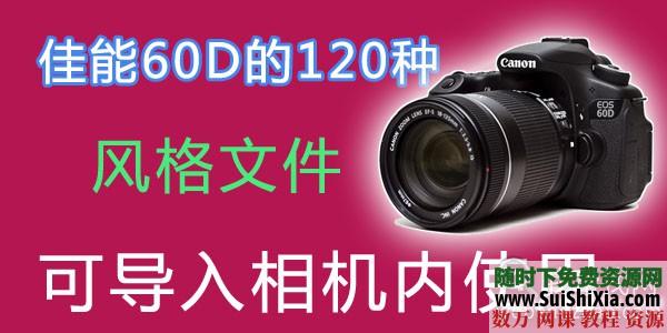 佳能60D单反相机120种相片风格文件下载（可导入相机，附教程） 第1张