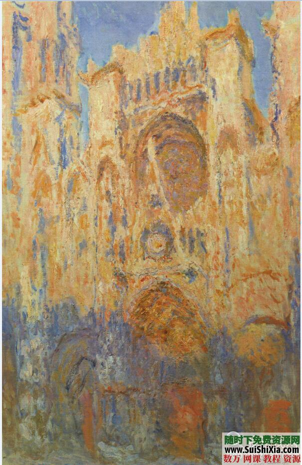 莫奈鲁昂大教堂系列油画 第3张