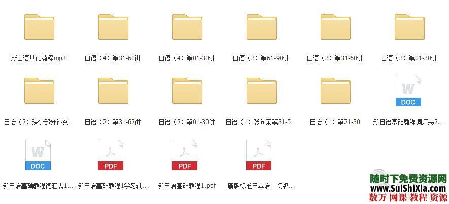 日语学习资料大全，新日语基础mp3+视频教程+单词表 第1张