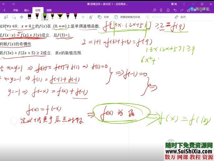 推荐一套优秀的高中数学视频课程，带练习试题、答案和导数PDF资料校博数学 英语学习 第3张