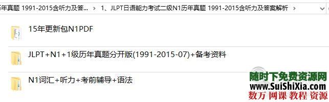 日本语能力测试(JLPT)二级N1+N2历年真题 1991-2015含听力及答案解析 第2张