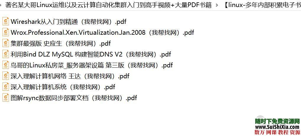 著名某大哥Linux运维以及云计算自动化集群入门到高手视频+大量PDF书籍 电子书 第9张