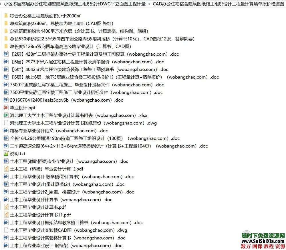 小区多层高层办公住宅别墅建筑图纸施工组织设计DWG平立面图工程计量 第8张